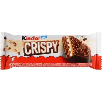 Батончик Kinder Crispy з шоколадно-горіховою начинкою 34 г