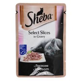 Пауч з лососем в соусі Sheba 85г