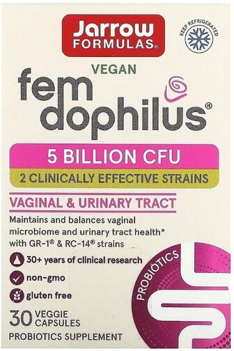 Пробіотики Для Жінок, Жіночий дофілус, 5 млрд КУО, Women's Fem Dophilus, Jarrow Formulas, 30 вегетаріанських капсул