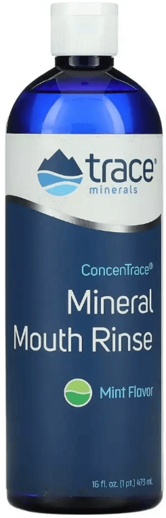 Мінеральний ополіскувач для рота, смак м'яти, ConcenTrace Mineral Mouth Rinse, Trace Minerals, 473 мл