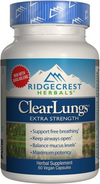 Комплекс для підтримки легень Екстра Сила Clear Lungs RidgeCrest Herbals 60 гелевих капсул