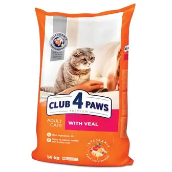 Сухий корм для котів Club 4 Paws Premium 14 кг - телятина