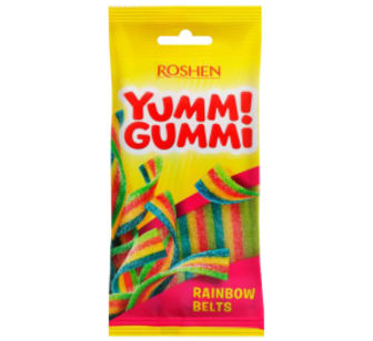 Цукерки Roshen Yummi Gummi Sour Belts 70г