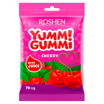 Цукерки Roshen Yummi Gummi Cherry 70г