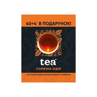 Чай (44 ф/п *1,8 г) TEA.ua чорний байховий дрібний фасований Сонячна Індія в конвертах м/у 