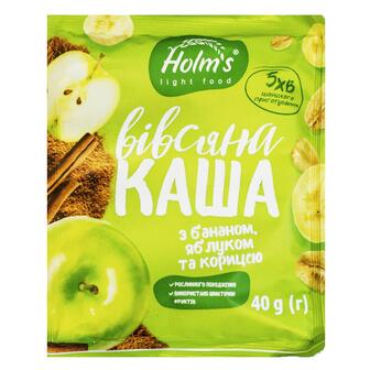 Каша HOLM"S LIGHT FOOD Вівсяна з Бананом, Яблуком та Корицею швидкого приготування 40г