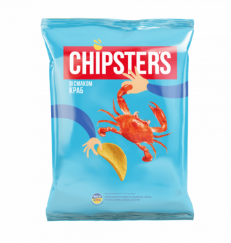 Чіпси CHIPSTERS картопляні зі смаком Крабу 130г