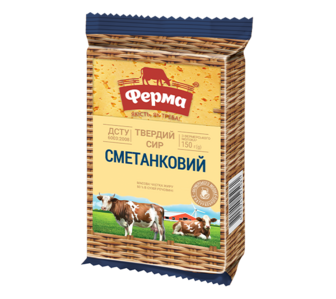 Сир ФЕРМА Сметанковий твердий 50% 150г