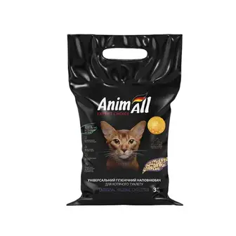 Наповнювач для котячого туалету AnimAll універсальний 3 кг - зерновий