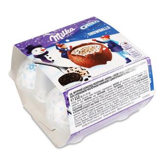 Шоколад молочний Milka Snow Balls зі шматочками печива Орео 112г