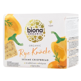 Хлібці Organic житні з кунжутом органічні Biona 200 г