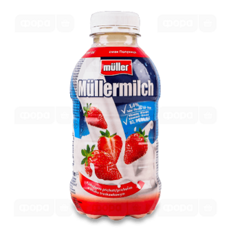 Напій молочний Mullermilch зі смаком полуниці 1,4% (400г)