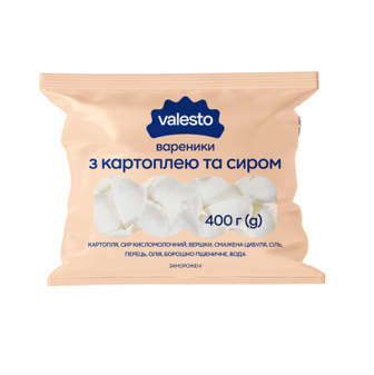 Вареники 400 г Valesto з картоплею та сиром п/ет 