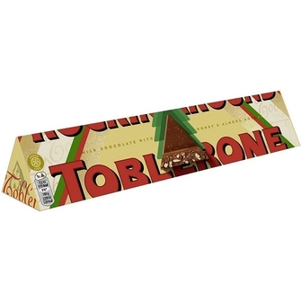 Шоколад Toblerone 360 г молочний з начинкою мед -мигдаль к/уп 