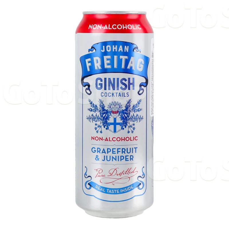 Напій безалкогольний Johan Freitag Ginish cocktails Grapefruit&amp;Juniper сильногазований 0.3% 0.5 л (4750142003921)