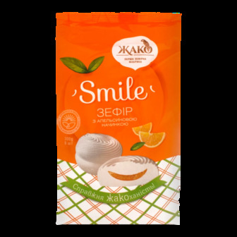 Зефір з апельсиновою начинкою Smile Жако м/у, 300 г