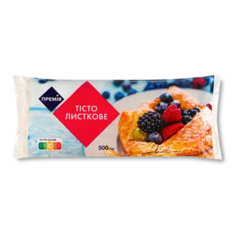 Тісто «Премія»® листкове заморожене, 500г (500г)