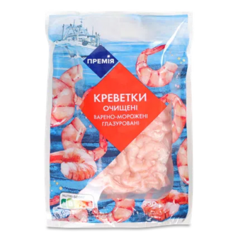 Креветки «Премія»® очищені варено-морожені, 250г (250г)