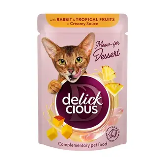 Вологий корм для котів Delickcious 80 г - качка та ягоди