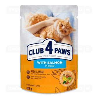 Корм для котів Club 4 Paws Premium з лососем в желе