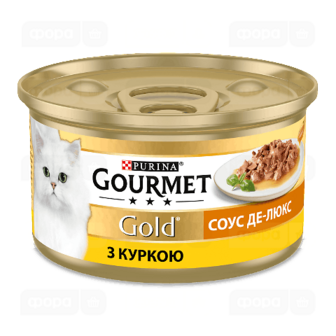 Корм для котів Gourmet Gold соус де-люкс з куркою