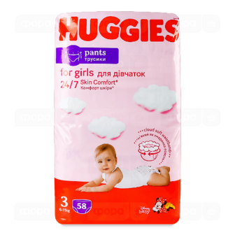 Підгузки-трусики для дівчаток Huggies Little Movers 3 (6-11 кг)