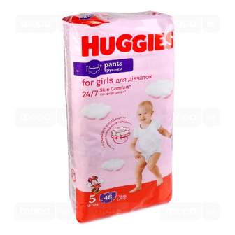 Підгузки-трусики для дівчаток Huggies Little Movers 5 (12-17 кг)