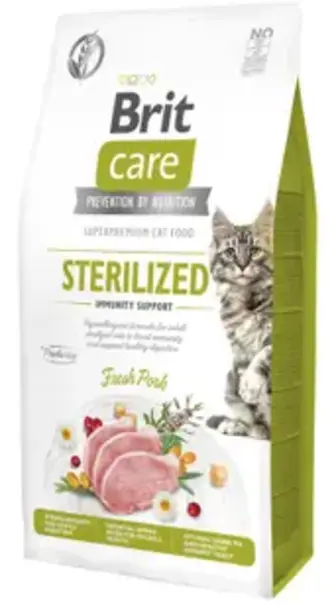 Сухий корм для котів Brit Care Cat Grain Free Sterilized Immunity Support 7 кг - свинина