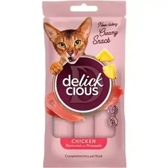 Ласощі для котів Delickcious з куркою та ананасом 60 г