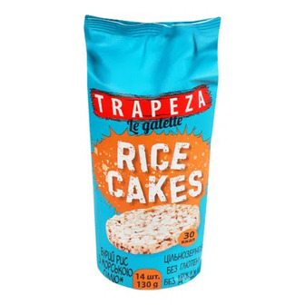 Хлібці Trapeza рисові з морською сіллю, 130г (130г)