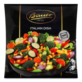 Суміш овочева Bauer Italian dish швидкозаморожена, 400г