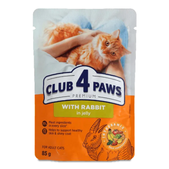 Корм для котів Club 4 Paws Premium з кроликом в желе