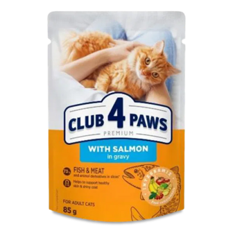 Корм для котів Club 4 Paws Premium з лососем в желе