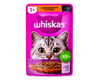 Корм для котів Whiskas з домашньою птицею в соусі