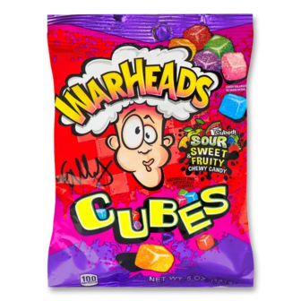 Цукерки Warheads фруктові кубічні жувальні