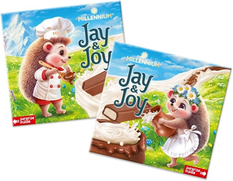 Шоколад молочний Jay&Joy з молочною начинкою 50 г (4820240037552)