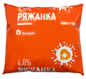 Ряжанка Вигідно 4% 400г