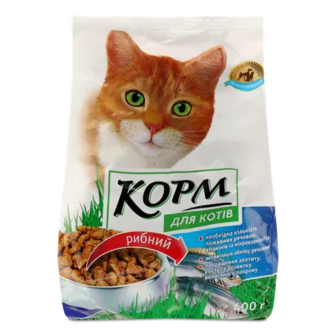 Корм для котів «Повна Чаша»® рибний сухий, 400г