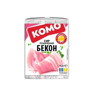 Сир плавлений 75 г Комо бекон 35% фольга 