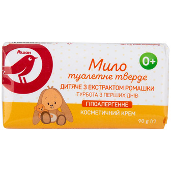 Мило дитяче Auchan Ромашка 000665111, 90 г, 0m+