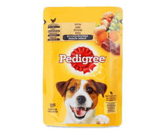 Корм для собак Pedigree з куркою та овочами в соусі