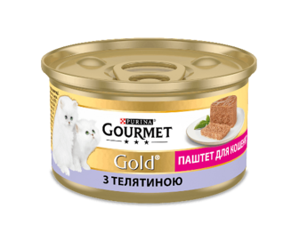Корм для кошенят Gourmet Gold з телятиною паштет (85г)