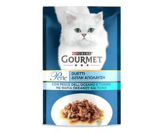 Корм для котів Gourmet Perle Duo океанічна риба-тунець (85г)