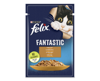 Корм для котів Felix Fantastic з індичкою в желе