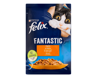 Корм для котів Felix Fantastic з куркою в желе