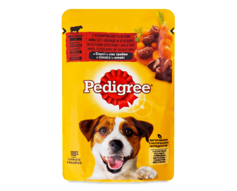 Корм для собак Pedigree яловичина-ягня в соусі