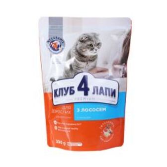 Корм сух.кот,лосо Club 4Paws Пр.300г