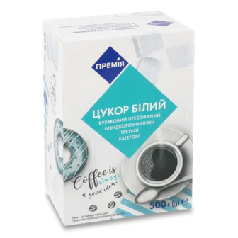 Цукор «Премія»® білий пресований швидкорозчинний, 500г (500г) (500г)