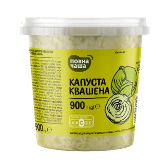 Капуста «Повна Чаша»® квашена, 900г (900г)