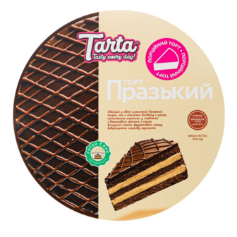 Тoрт 450 г TARTA Прaзький бісквітний порційний к/уп 